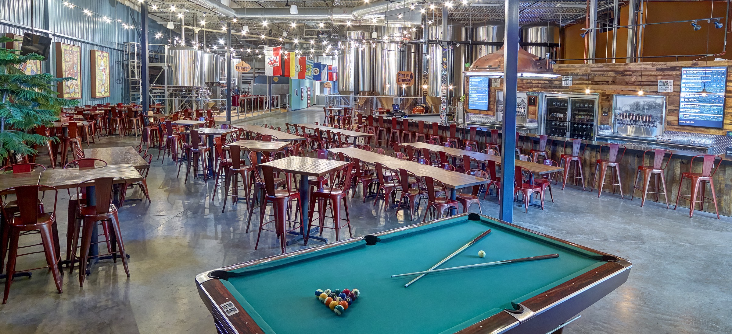 Interior view showing the Utepils Taproom